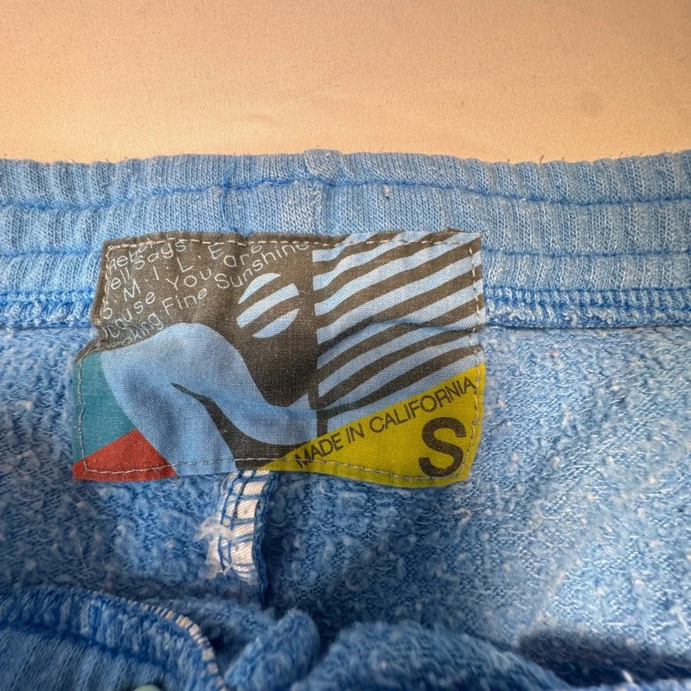 Rebel Yell Womens 1962 Graphic Sweatpants Blue Joggers Size S Made in USA